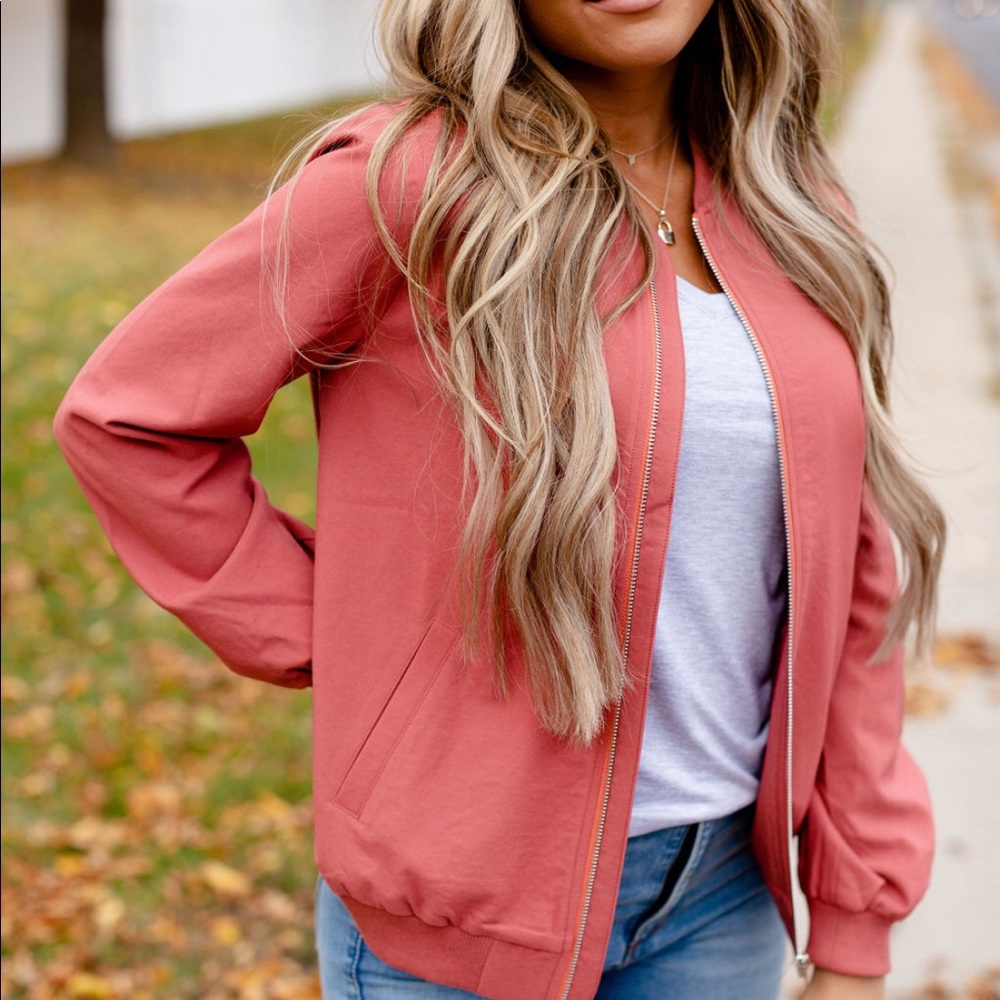 NWT Marsala Bomber Jacket!